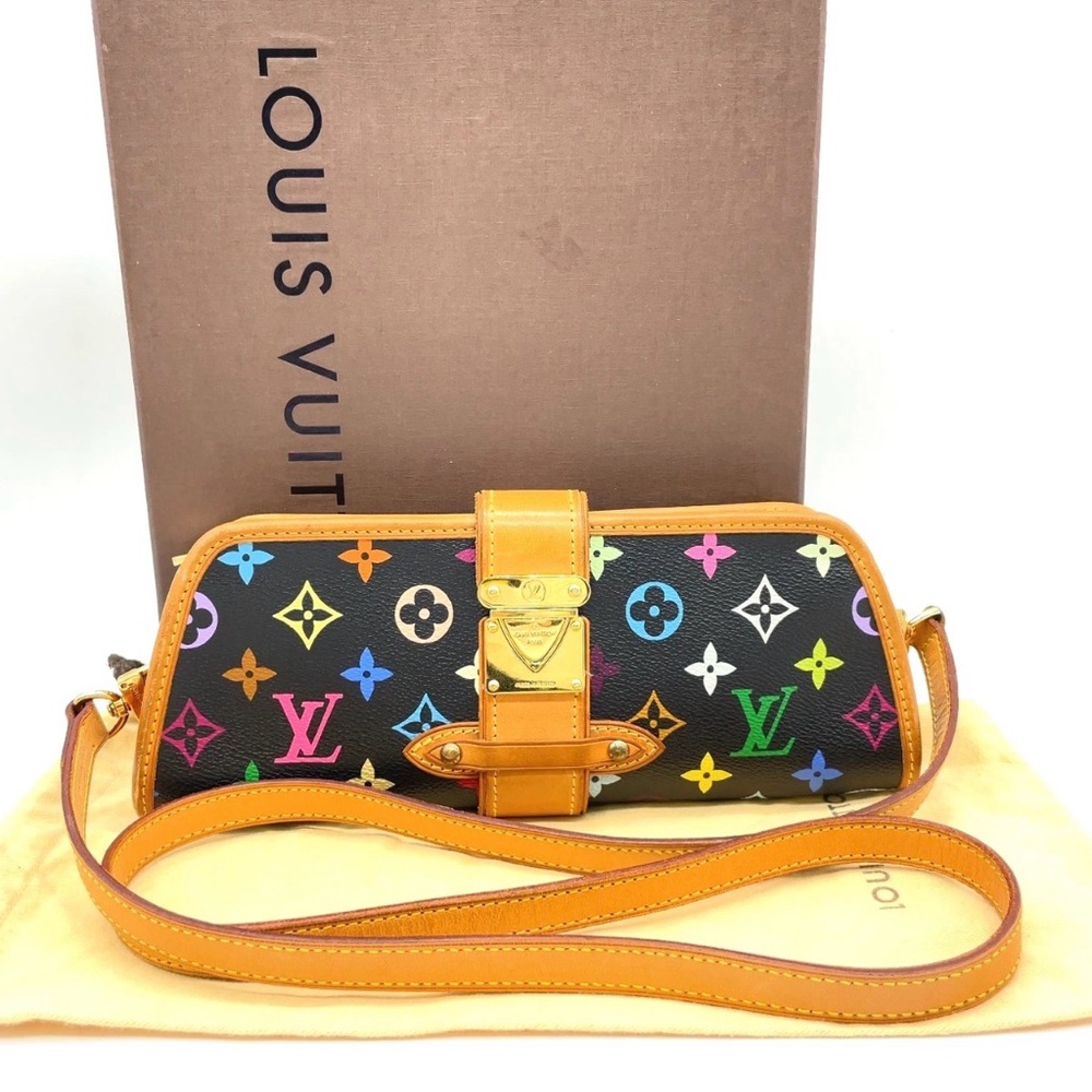 Auth Louis Vuitton Multicolor Noir Shirley M40050 Hand Bag W/Box/Bag TF040012